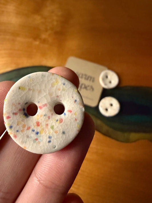 Confetti Porcelain Button