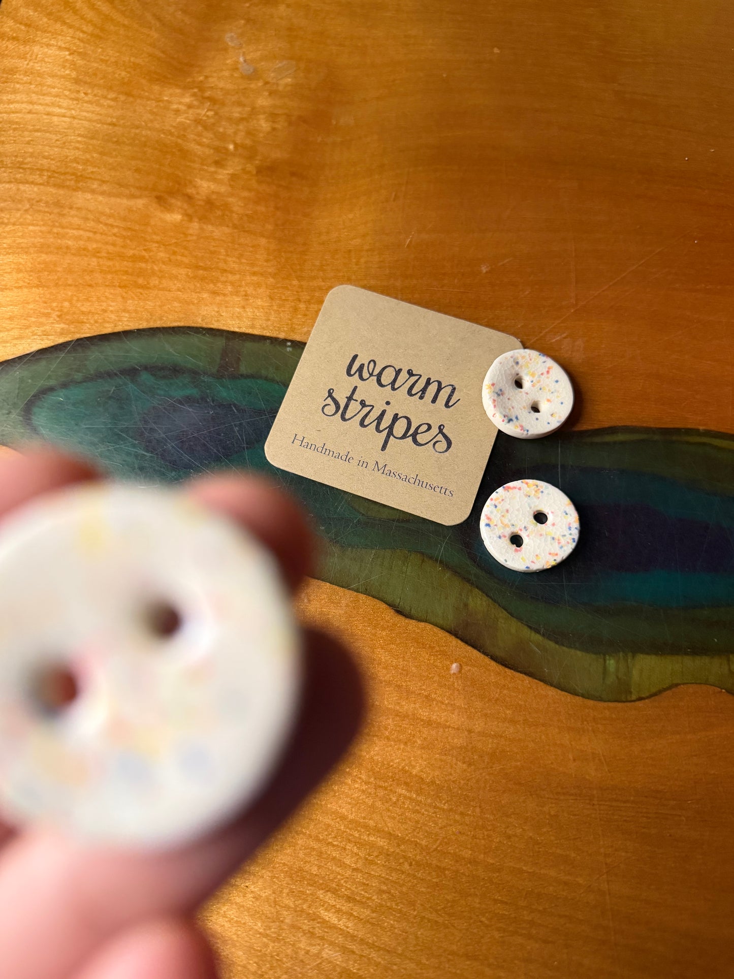 Confetti Porcelain Button