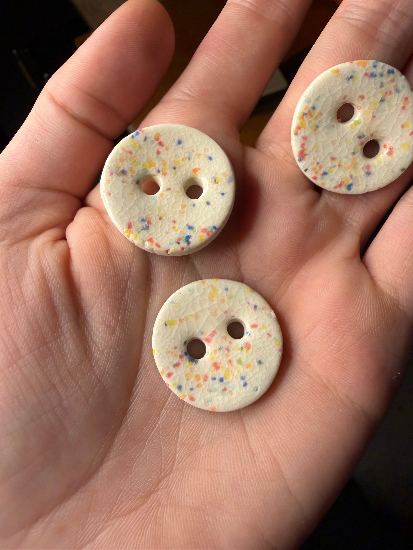 Confetti Porcelain Button